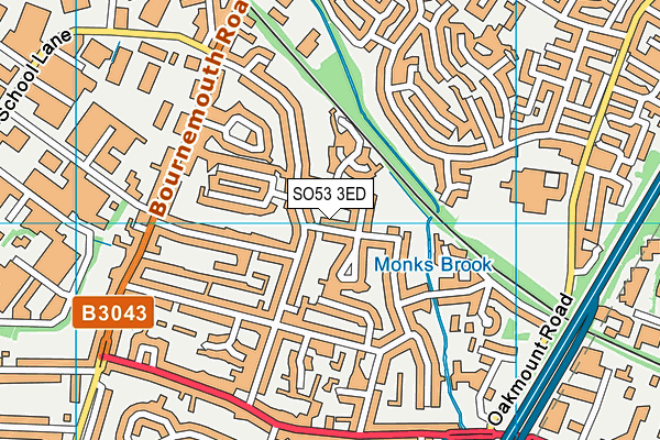 SO53 3ED map - OS VectorMap District (Ordnance Survey)