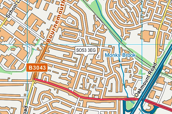 SO53 3EG map - OS VectorMap District (Ordnance Survey)