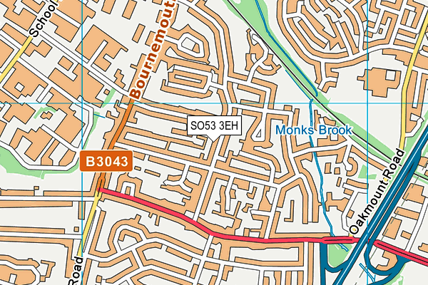 SO53 3EH map - OS VectorMap District (Ordnance Survey)