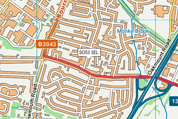 SO53 3EL map - OS VectorMap District (Ordnance Survey)