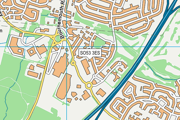 SO53 3ES map - OS VectorMap District (Ordnance Survey)