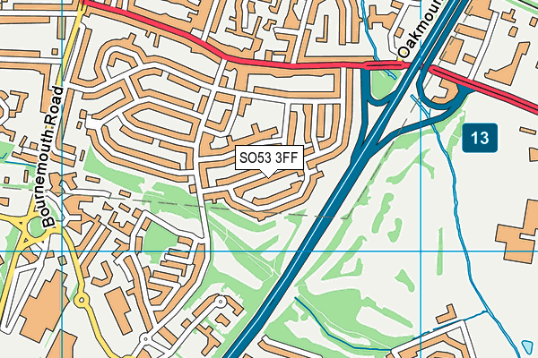 SO53 3FF map - OS VectorMap District (Ordnance Survey)
