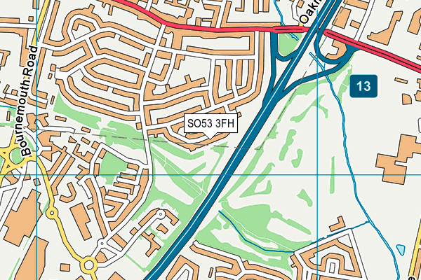 SO53 3FH map - OS VectorMap District (Ordnance Survey)