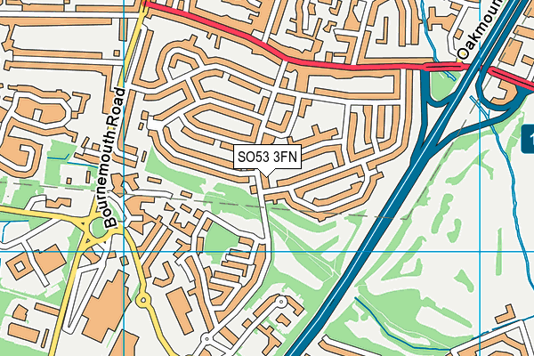 SO53 3FN map - OS VectorMap District (Ordnance Survey)