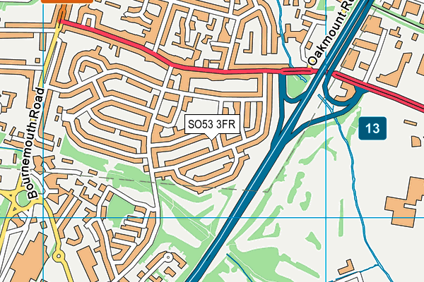 SO53 3FR map - OS VectorMap District (Ordnance Survey)