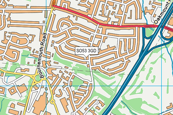 SO53 3GD map - OS VectorMap District (Ordnance Survey)