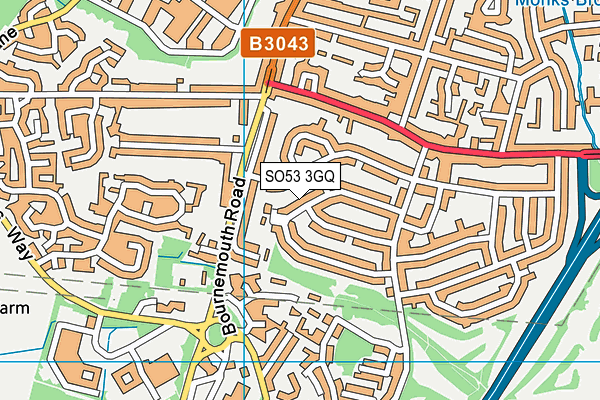 SO53 3GQ map - OS VectorMap District (Ordnance Survey)