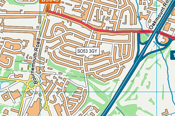 SO53 3GY map - OS VectorMap District (Ordnance Survey)
