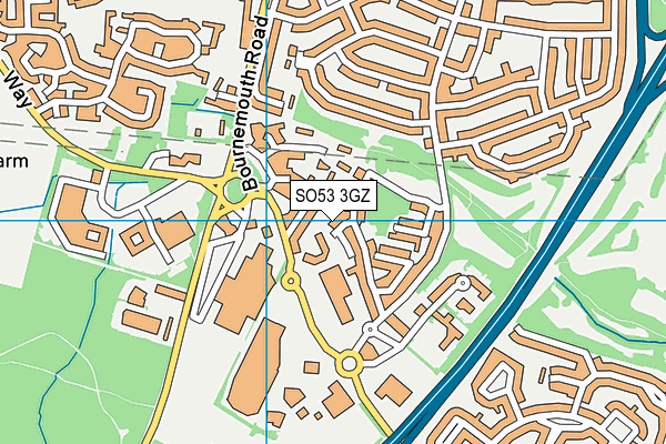 SO53 3GZ map - OS VectorMap District (Ordnance Survey)