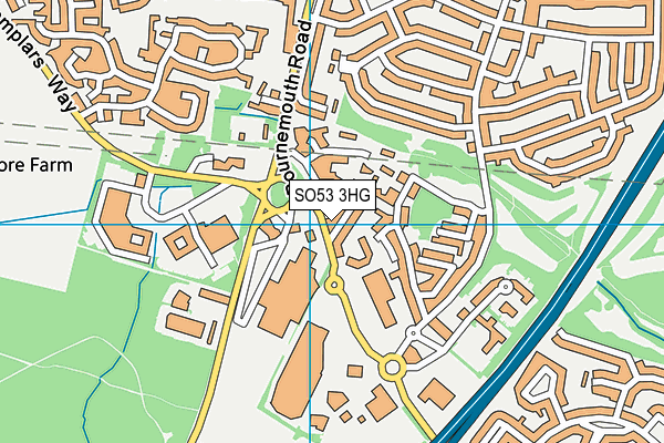 SO53 3HG map - OS VectorMap District (Ordnance Survey)