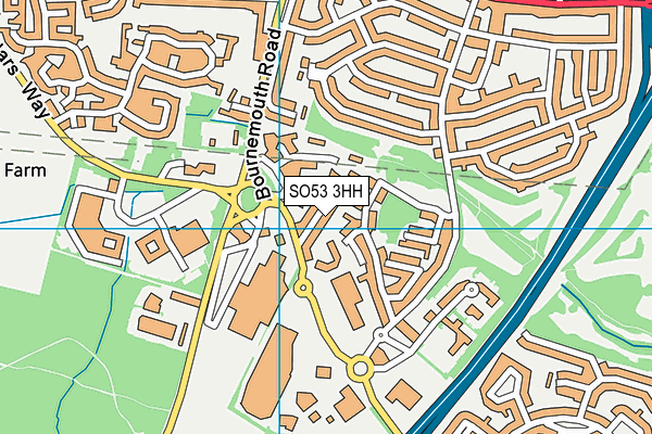 SO53 3HH map - OS VectorMap District (Ordnance Survey)