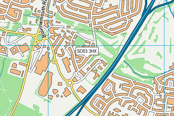 SO53 3HX map - OS VectorMap District (Ordnance Survey)