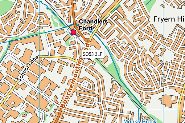 SO53 3LF map - OS VectorMap District (Ordnance Survey)