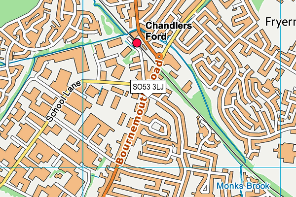 SO53 3LJ map - OS VectorMap District (Ordnance Survey)