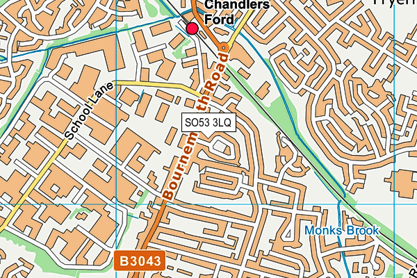 SO53 3LQ map - OS VectorMap District (Ordnance Survey)