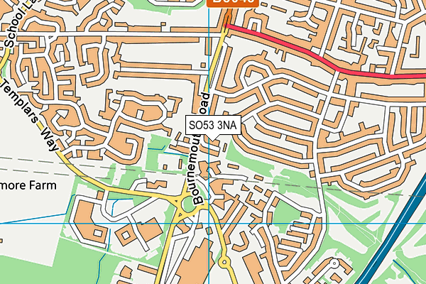 SO53 3NA map - OS VectorMap District (Ordnance Survey)