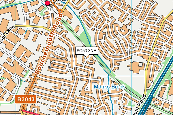 SO53 3NE map - OS VectorMap District (Ordnance Survey)