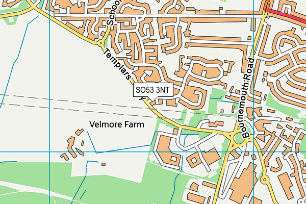 SO53 3NT map - OS VectorMap District (Ordnance Survey)