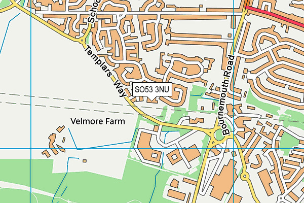 SO53 3NU map - OS VectorMap District (Ordnance Survey)