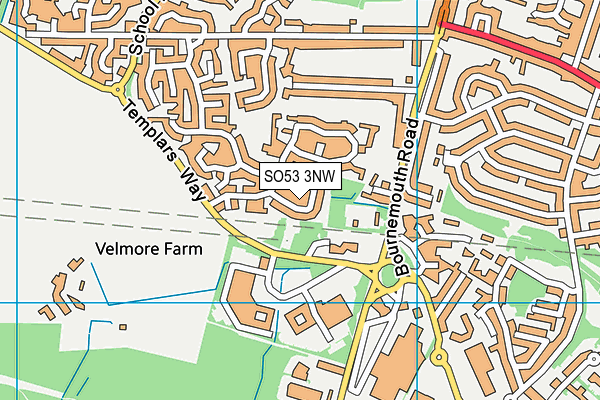 SO53 3NW map - OS VectorMap District (Ordnance Survey)