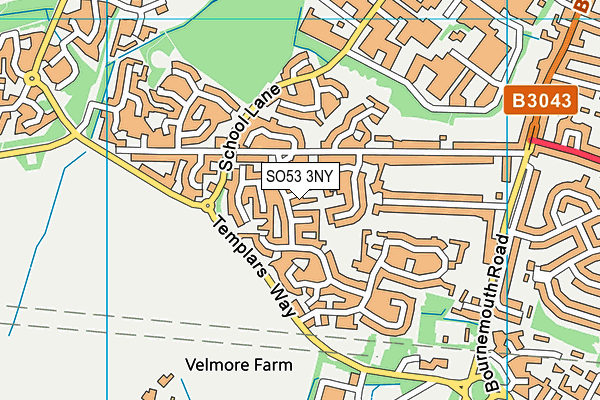 SO53 3NY map - OS VectorMap District (Ordnance Survey)