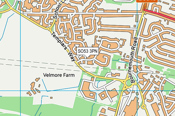 SO53 3PN map - OS VectorMap District (Ordnance Survey)