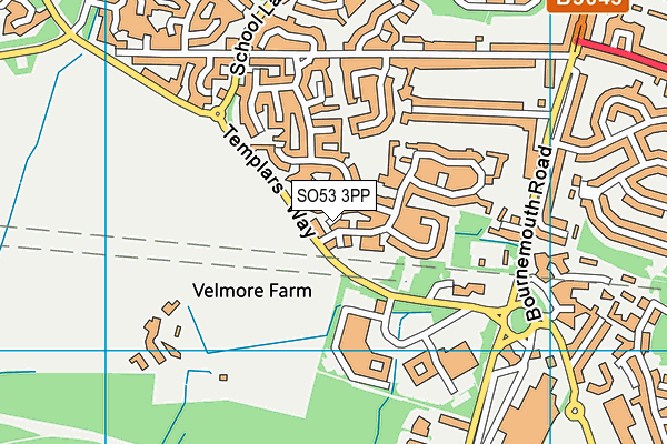 SO53 3PP map - OS VectorMap District (Ordnance Survey)