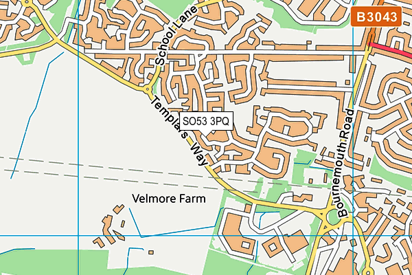 SO53 3PQ map - OS VectorMap District (Ordnance Survey)