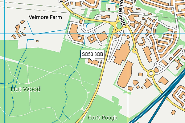 SO53 3QB map - OS VectorMap District (Ordnance Survey)