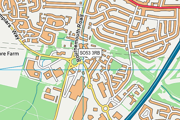 SO53 3RB map - OS VectorMap District (Ordnance Survey)