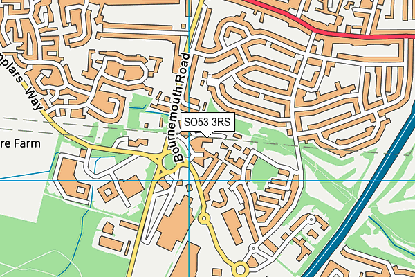 SO53 3RS map - OS VectorMap District (Ordnance Survey)