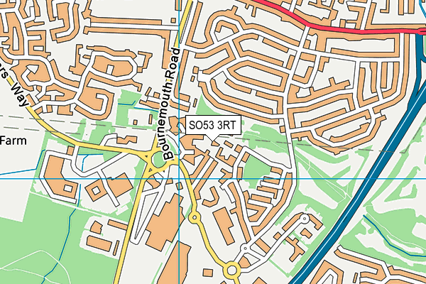 SO53 3RT map - OS VectorMap District (Ordnance Survey)