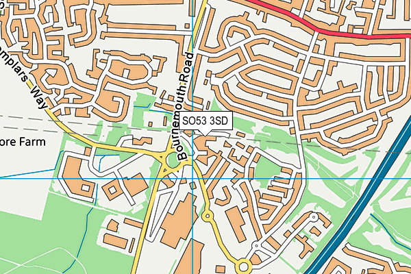 SO53 3SD map - OS VectorMap District (Ordnance Survey)