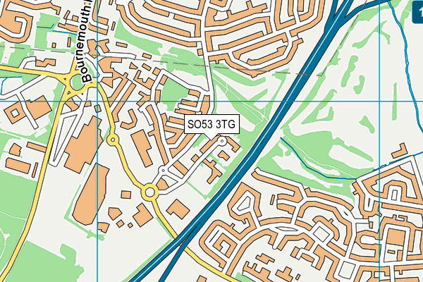 SO53 3TG map - OS VectorMap District (Ordnance Survey)