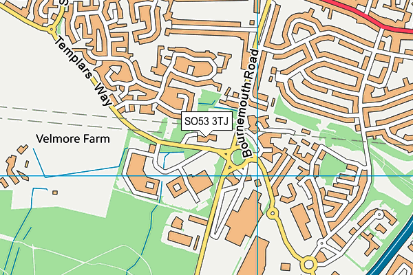 SO53 3TJ map - OS VectorMap District (Ordnance Survey)