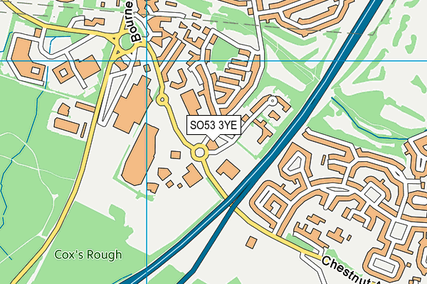 SO53 3YE map - OS VectorMap District (Ordnance Survey)