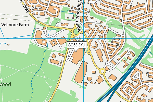SO53 3YJ map - OS VectorMap District (Ordnance Survey)