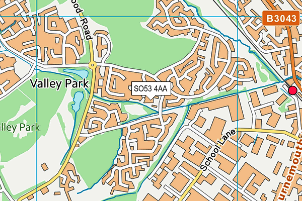 SO53 4AA map - OS VectorMap District (Ordnance Survey)