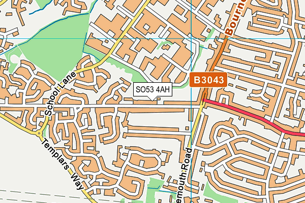 SO53 4AH map - OS VectorMap District (Ordnance Survey)