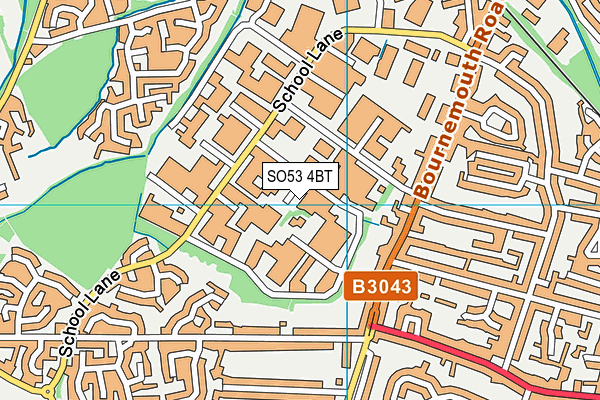 SO53 4BT map - OS VectorMap District (Ordnance Survey)