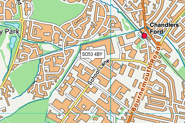 SO53 4BY map - OS VectorMap District (Ordnance Survey)