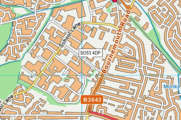 SO53 4DP map - OS VectorMap District (Ordnance Survey)
