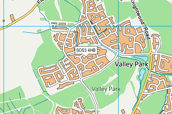 SO53 4HB map - OS VectorMap District (Ordnance Survey)