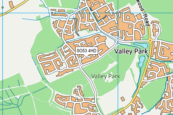 SO53 4HD map - OS VectorMap District (Ordnance Survey)