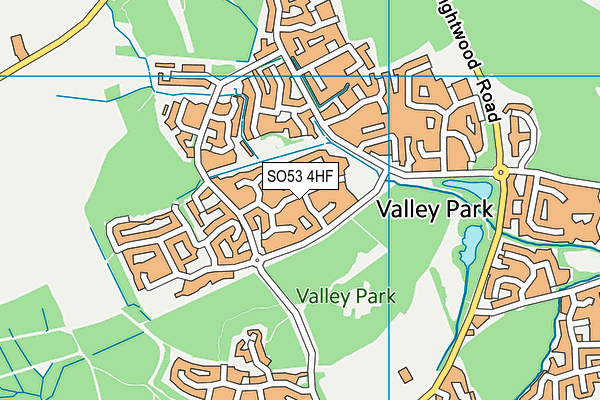 SO53 4HF map - OS VectorMap District (Ordnance Survey)