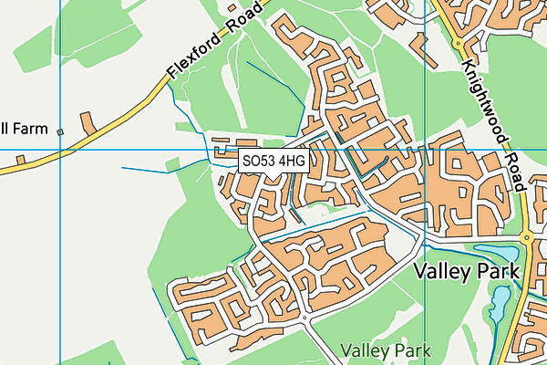 SO53 4HG map - OS VectorMap District (Ordnance Survey)