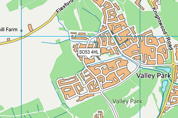 SO53 4HL map - OS VectorMap District (Ordnance Survey)
