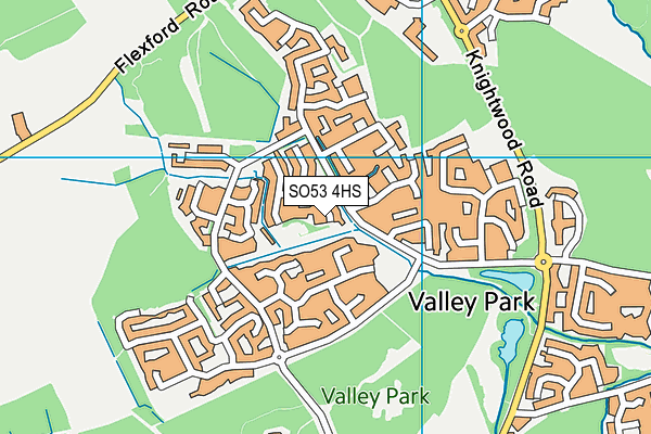 SO53 4HS map - OS VectorMap District (Ordnance Survey)