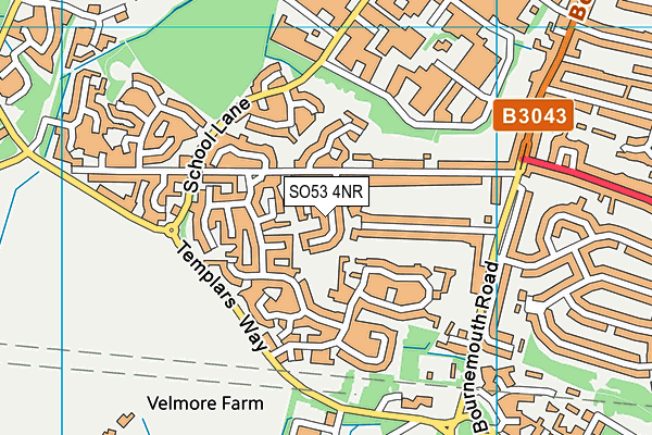 SO53 4NR map - OS VectorMap District (Ordnance Survey)