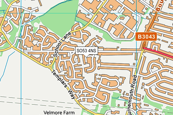 SO53 4NS map - OS VectorMap District (Ordnance Survey)